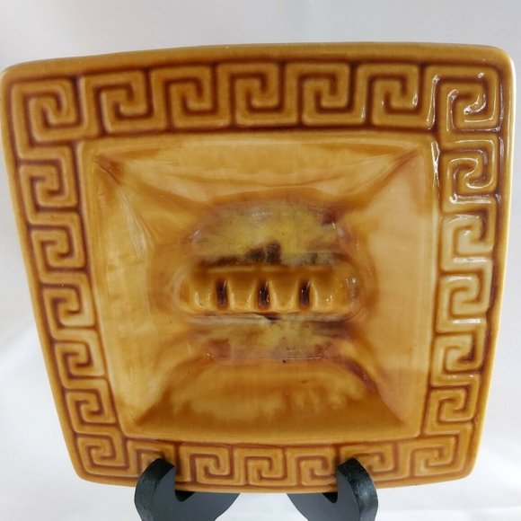 Vintage Mid Century Glazed Pottery Maurice Of California-USA-RF38 ashtray 6"x6" - Picture 4 of 5